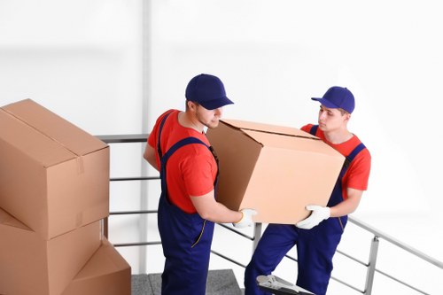 Professional packing services preparing boxes in Westhampstead