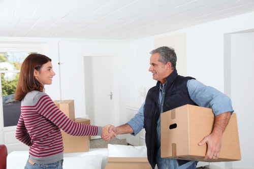 Moving team packing household items in Westhampstead