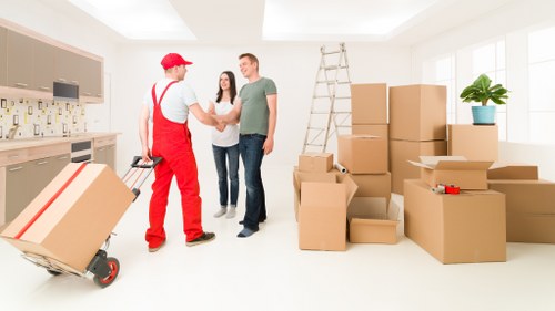 Mover receiving training on safe manual handling practices