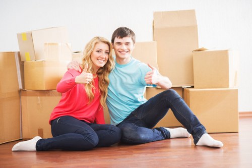 Professional movers managing furniture transport in West Hampstead