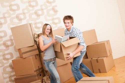 Westhampstead moving van loading furniture and household items