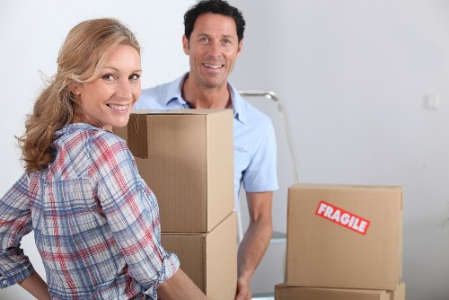 Fragile household items being prepared for a Westhampstead move