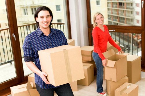 Professional Westhampstead movers packing household items carefully